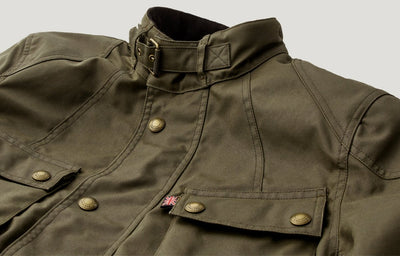 Belstaff Crosby Waxed Cotton Jacket - Forest Green | Veloce Club