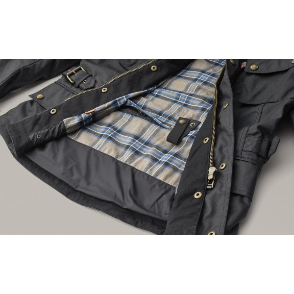 Belstaff Crosby Waxed Cotton Jacket in Black - available at Veloce Club