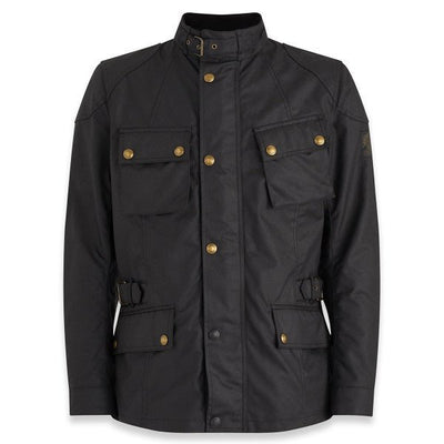 Belstaff Crosby Waxed Cotton Jacket in Black - available at Veloce Club