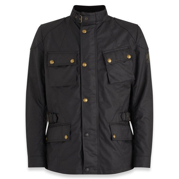 Belstaff Crosby Waxed Cotton Jacket in Black - available at Veloce Club