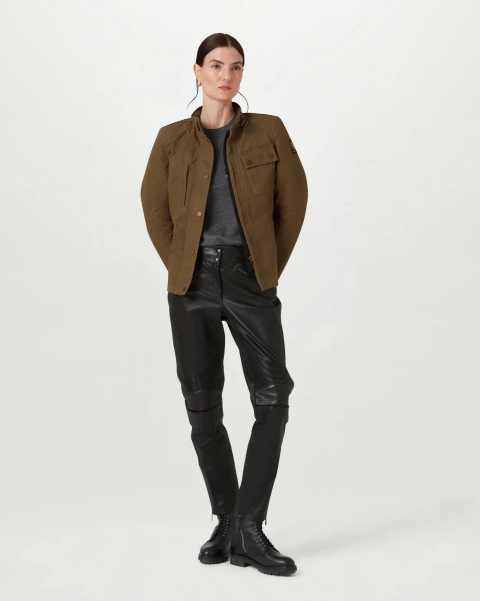 Belstaff Kate's Cottage Women's Motorcycle Jacket - Sand | Veloce Club