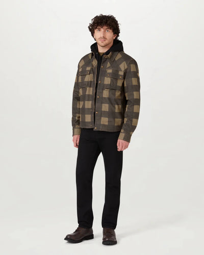 Belstaff Mansion Overshirt - Chequered Olive / Black | Veloce Club