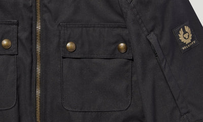 Belstaff Roberts Cotton Canvas Motorcycle Jacket - Black | Veloce Club