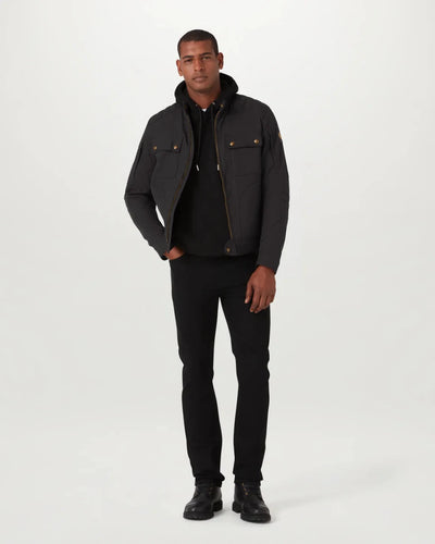 Belstaff Roberts Cotton Canvas Motorcycle Jacket - Black | Veloce Club