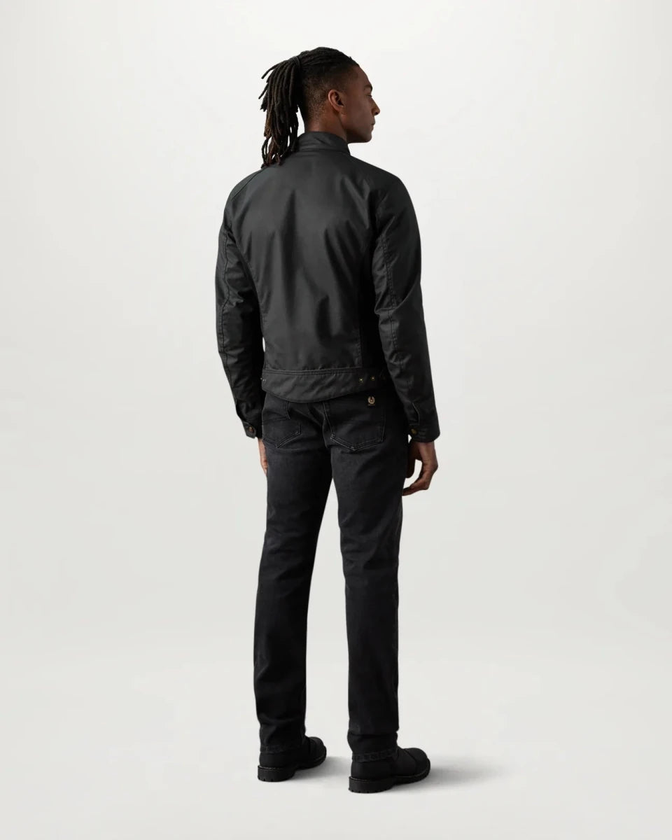Belstaff Temple Waxed Cotton Motorcycle Jacket Black | Veloce Club