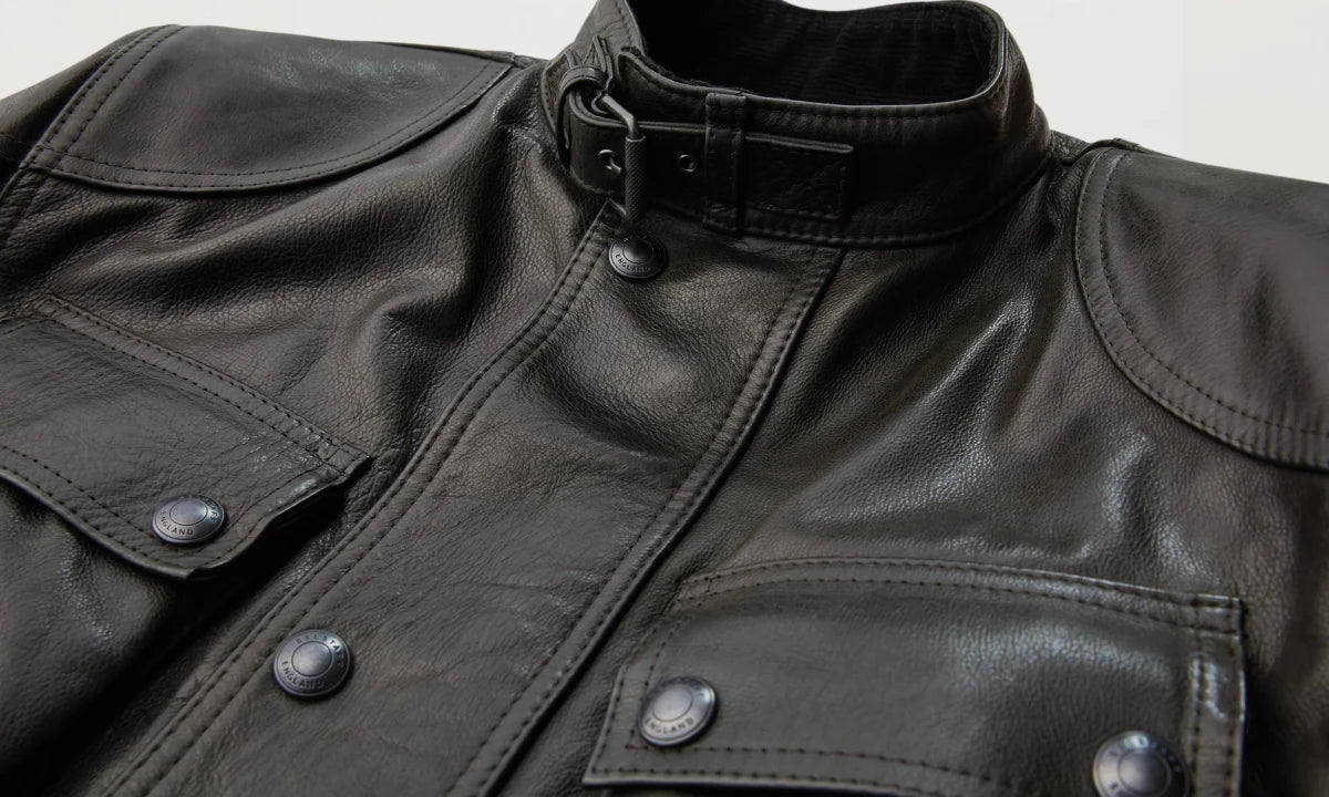 Belstaff Trialmaster Hand Waxed Leather Jacket - Dark Belstaff Olive | Veloce Club
