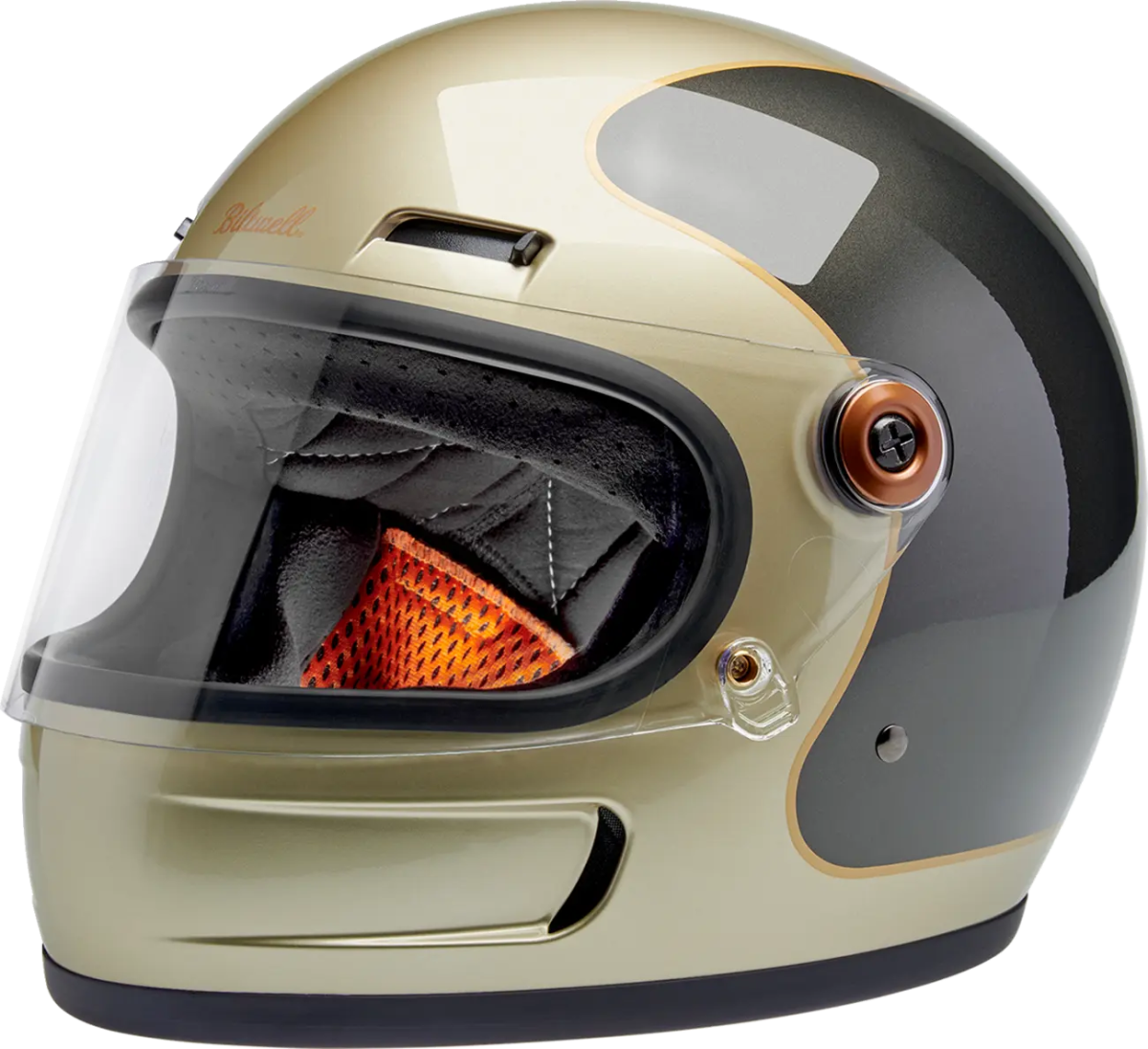 Biltwell Gringo SV Helmet in Metallic Champagne / Charcoal Tracker - available at Veloce Club
