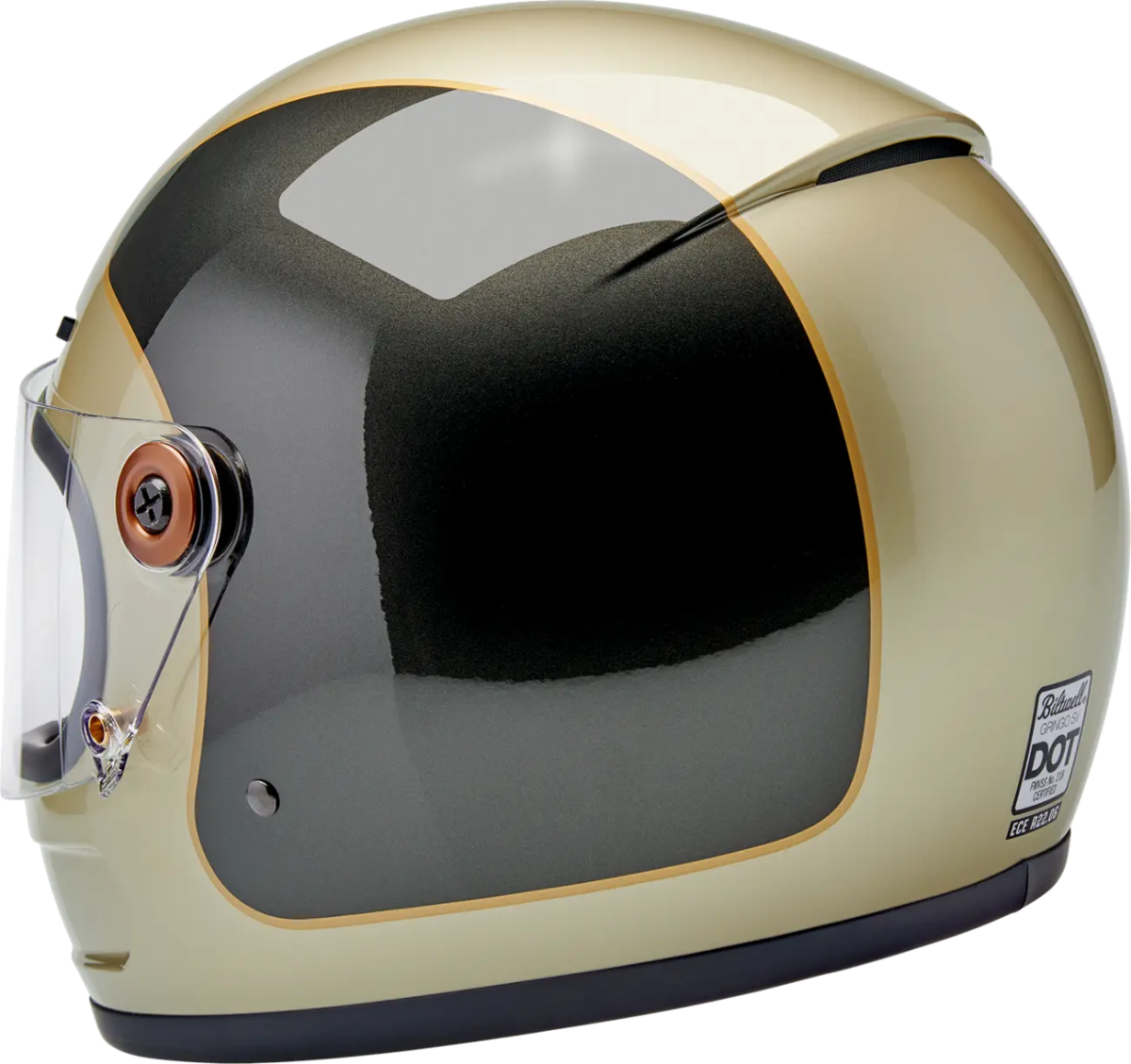 Biltwell Gringo SV Helmet in Metallic Champagne / Charcoal Tracker - available at Veloce Club