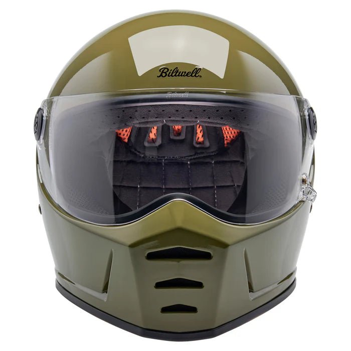 Biltwell Lane Splitter Helmet in Olive Green