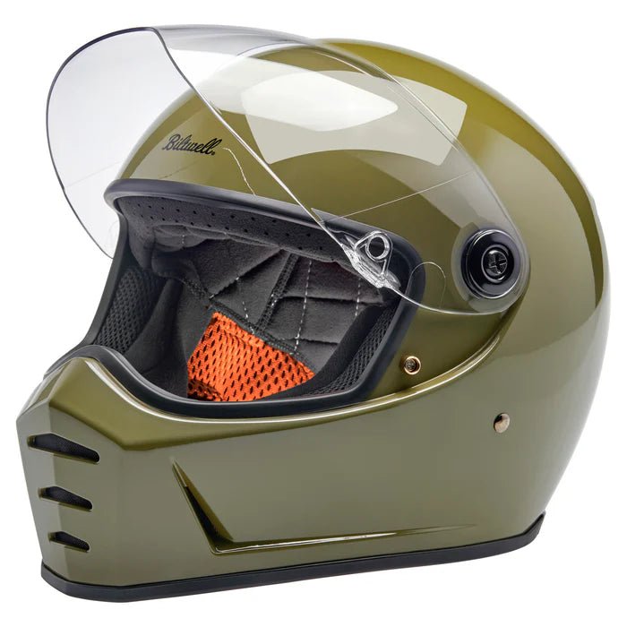 Biltwell Lane Splitter Helmet in Olive Green
