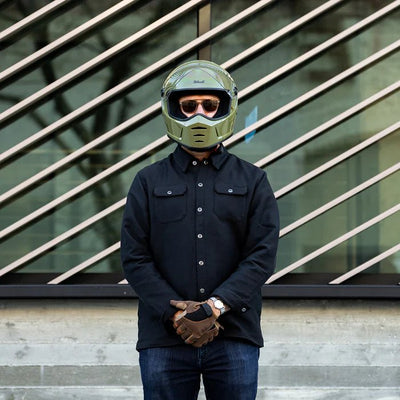 Biltwell Lane Splitter Helmet in Olive Green