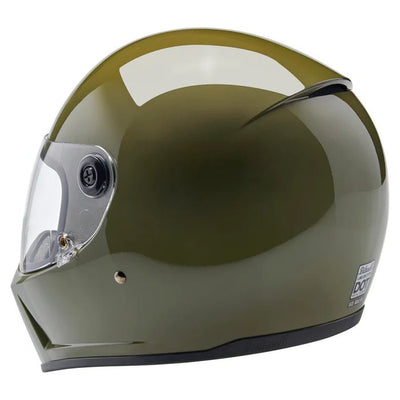 Biltwell Lane Splitter Helmet in Olive Green
