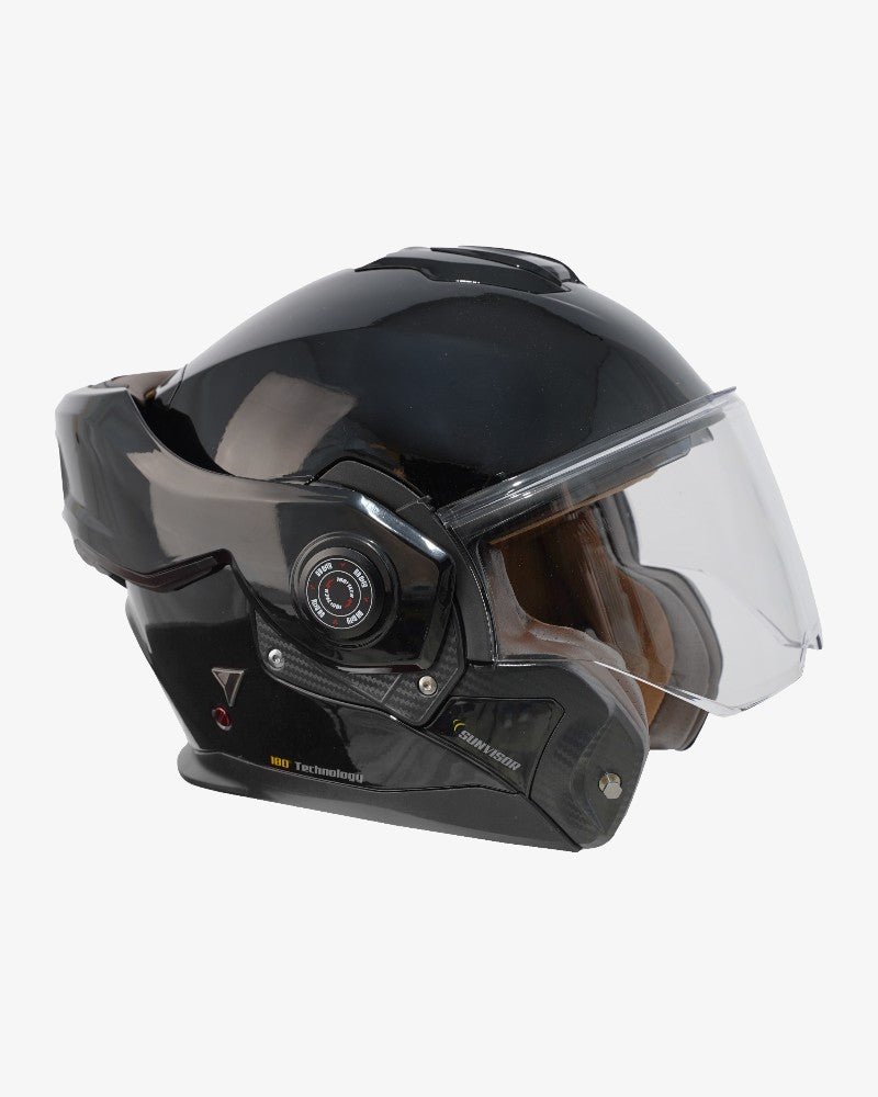By City 180 Tech II Flip front Helmet in Gloss Black | Veloce Club
