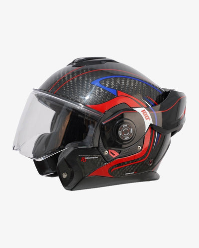 By City 180 Tech II Flip front Helmet in Carbon / Red | Veloce Club
