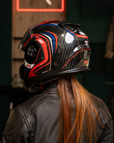 By City 180 Tech II Flip front Helmet in Carbon / Red | Veloce Club
