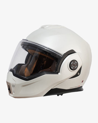 By City 180 Tech II Flip front Helmet in Pearl White | Veloce Club