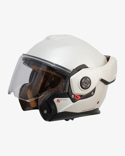 By City 180 Tech II Flip front Helmet in Pearl White | Veloce Club
