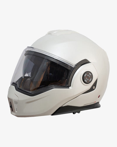 By City 180 Tech II Flip front Helmet in Pearl White | Veloce Club