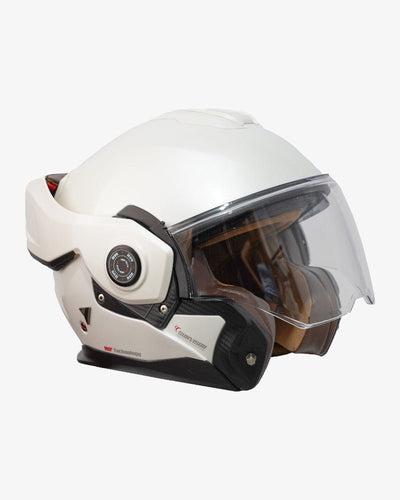 By City 180 Tech II Flip front Helmet in Pearl White | Veloce Club