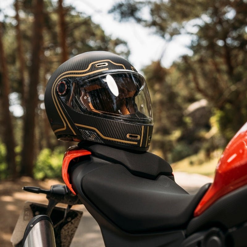 By City 90 Degrees Helmet - Gold Carbon - available at Veloce Club