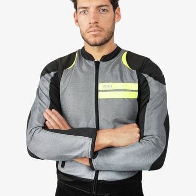 By City Breeze Motorcycle Jacket in Grey | Veloce Club
