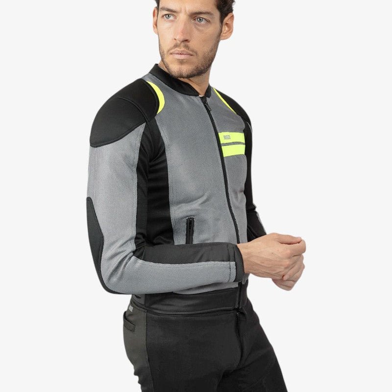 By City Breeze Motorcycle Jacket in Grey | Veloce Club