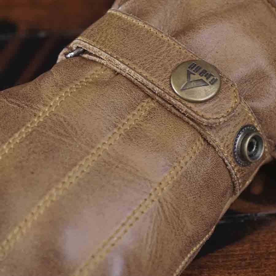 By City Elegant Motorcycle Gloves in Tan
