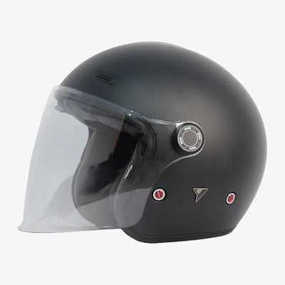 By City Metropolitan Matt Black Open Face Helmet | Veloce Club