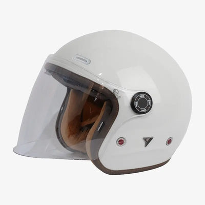 By City Metropolitan Pearl White Open Face Helmet | Veloce Club