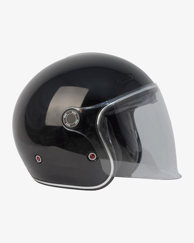 By City Metropolitan Matt Black Open Face Helmet | Veloce Club