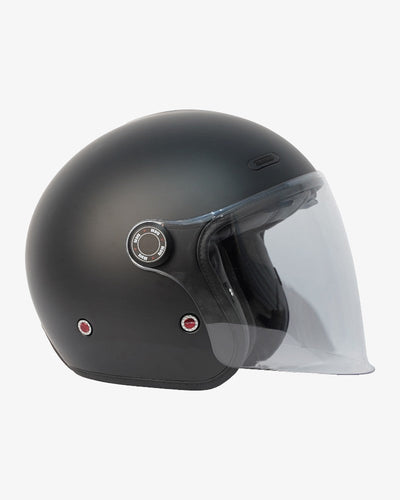 By City Metropolitan Matt Black Open Face Helmet | Veloce Club