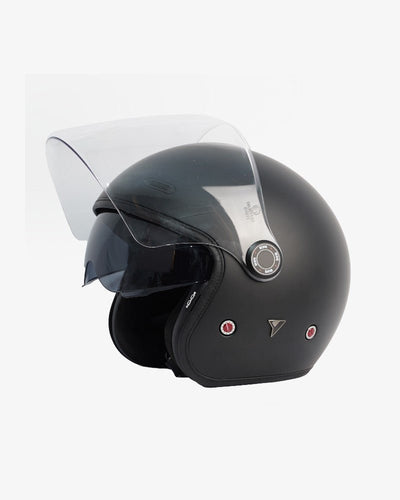By City Metropolitan Matt Black Open Face Helmet | Veloce Club