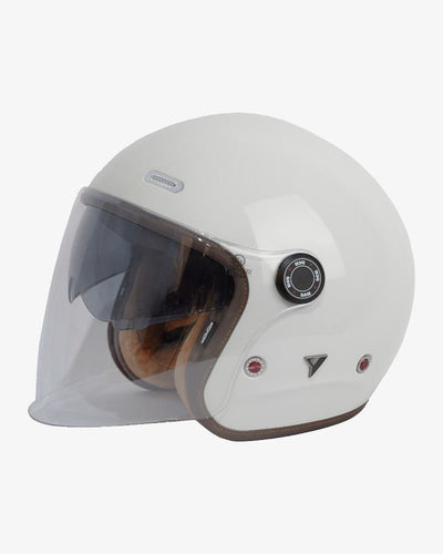 By City Metropolitan Pearl White Open Face Helmet | Veloce Club