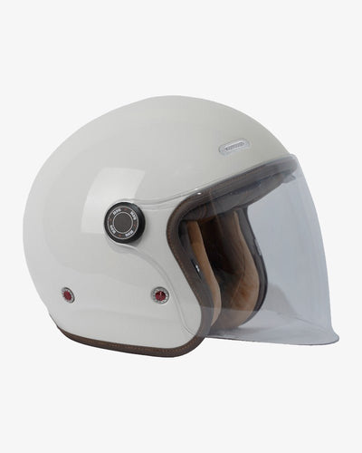 By City Metropolitan Pearl White Open Face Helmet | Veloce Club