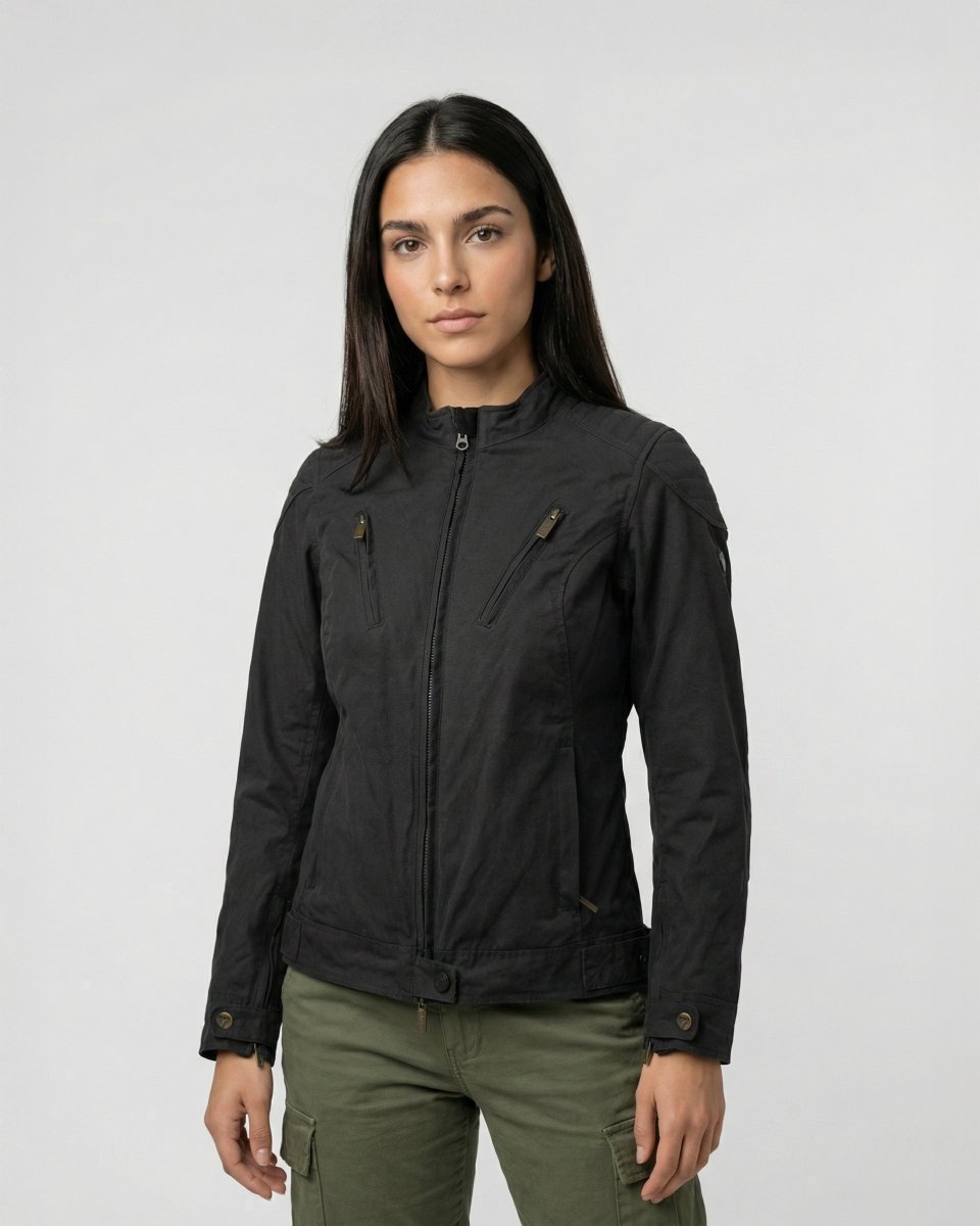 By City Spring III Ladies Motorcycle Jacket 
 in Black | Veloce Club