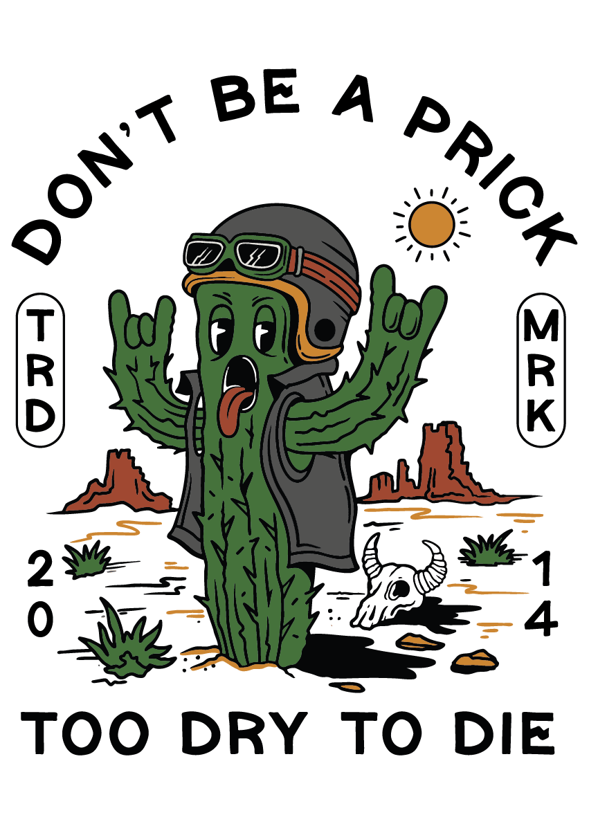 Kytone Cactus Club T-shirt in Ecru