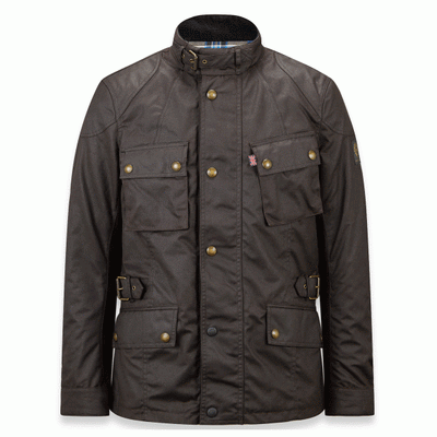 Belstaff Crosby Waxed Cotton Jacket in Mahogany | Veloce Club