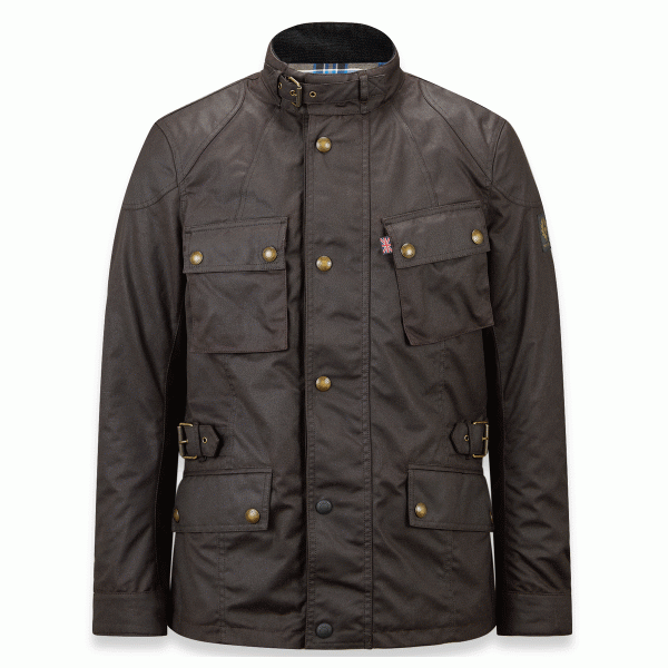 Belstaff Crosby Waxed Cotton Jacket in Mahogany | Veloce Club