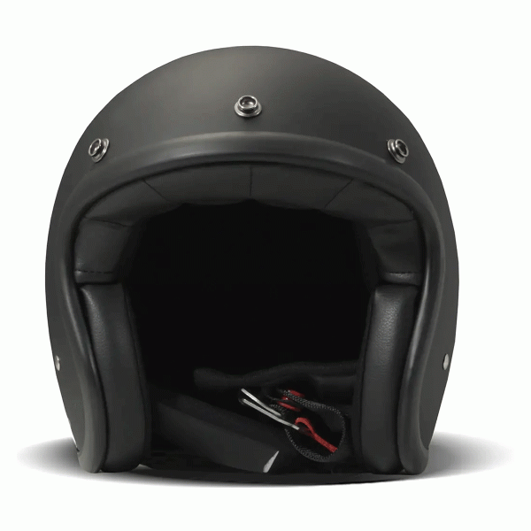 DMD Jet Retro Matt Black Open face Helmet | Veloce Club