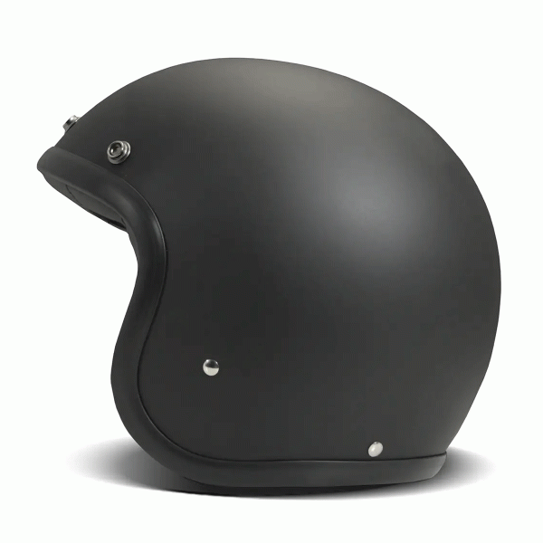 DMD Jet Retro Matt Black Open face Helmet | Veloce Club
