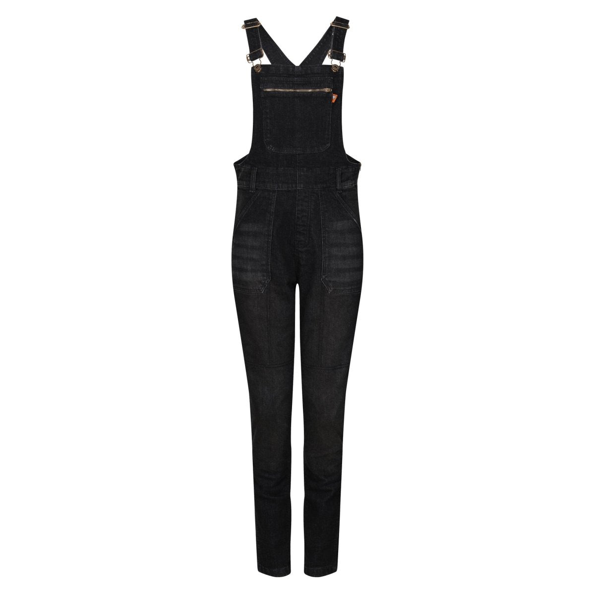 MotoGirl Daisy Dungarees in Black available at Veloce Club