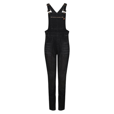 MotoGirl Daisy Dungarees in Black available at Veloce Club