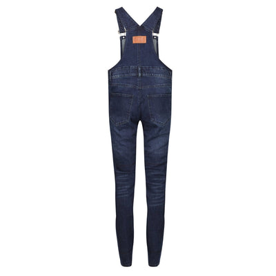 MotoGirl Daisy Dungarees in Blue available at Veloce Club