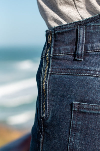 MotoGirl Daisy Dungarees in Blue available at Veloce Club