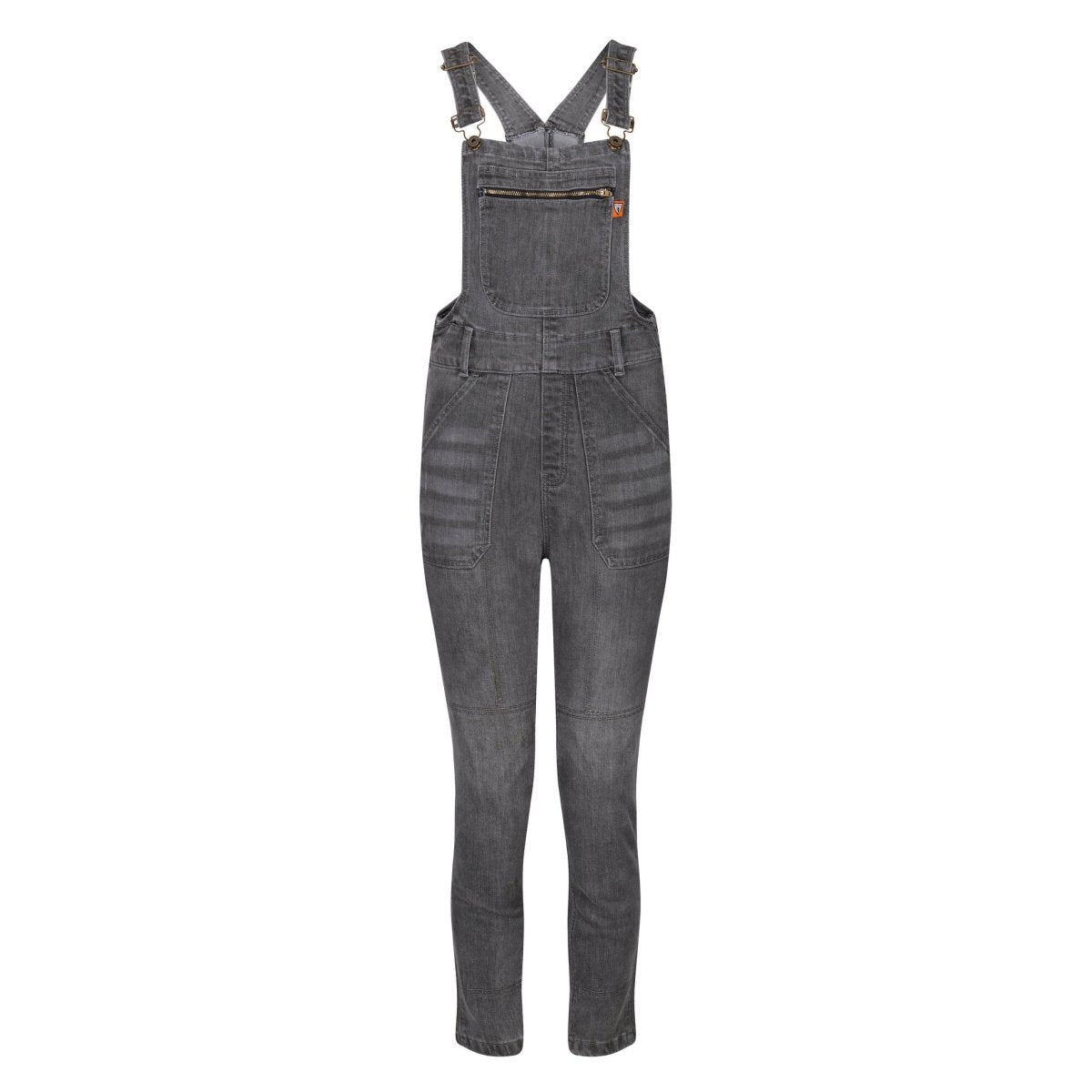 MotoGirl Daisy Dungarees in grey available at Veloce Club