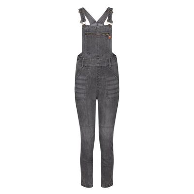 MotoGirl Daisy Dungarees in grey available at Veloce Club