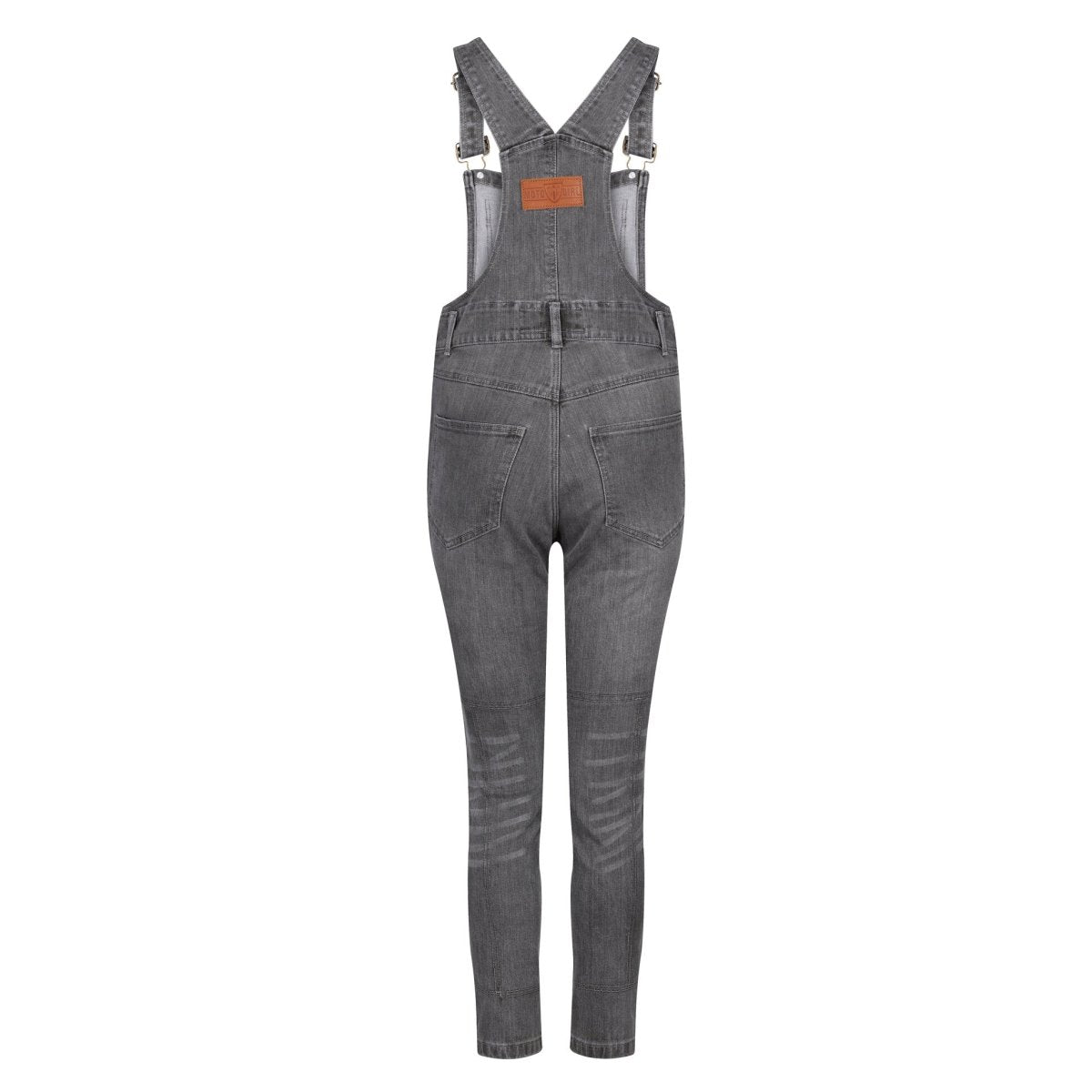 MotoGirl Daisy Dungarees in grey available at Veloce Club