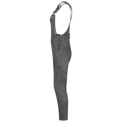 MotoGirl Daisy Dungarees in grey available at Veloce Club