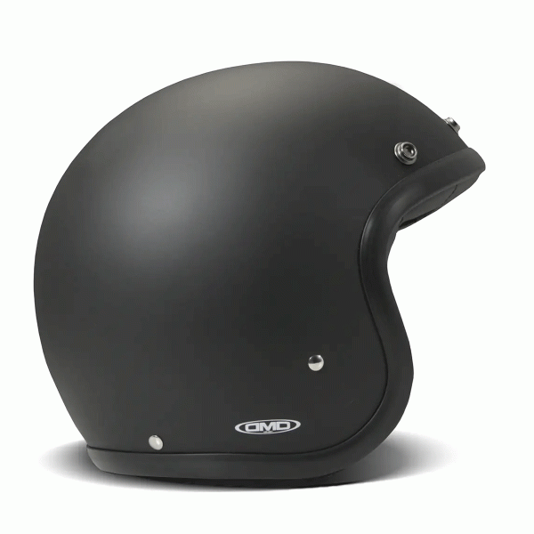 DMD Jet Retro Matt Black Open face Helmet | Veloce Club