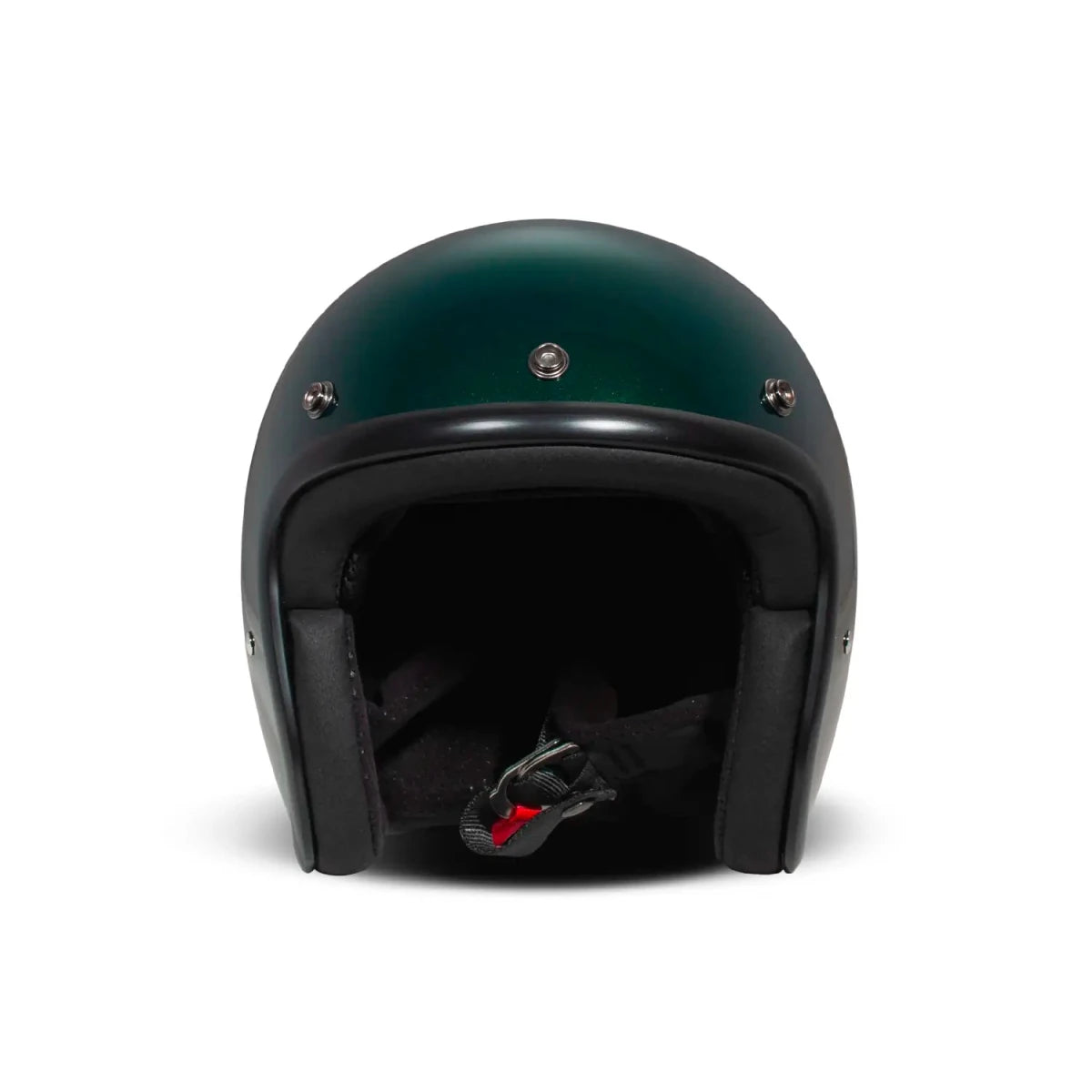 DMD open face helmet in deep green available at Veloce Club